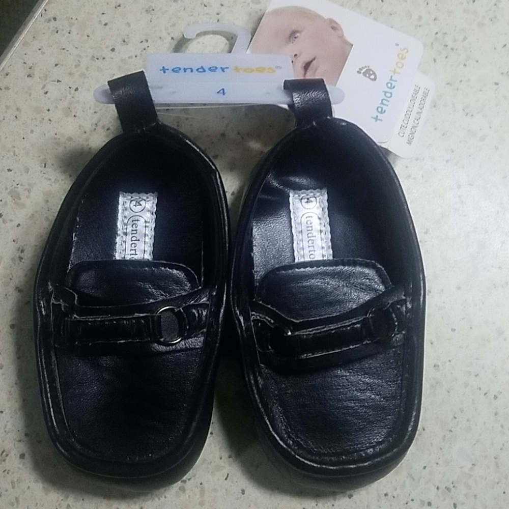 Baby Boys Black Tuxedo Dress Loafer Shoes